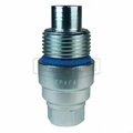 Dixon DQC VEP Hydraulic Plug, 1-1/2 in x 1-1/2-11-1/2 Nominal, Female NPTF, Steel, Domestic VEP12F12